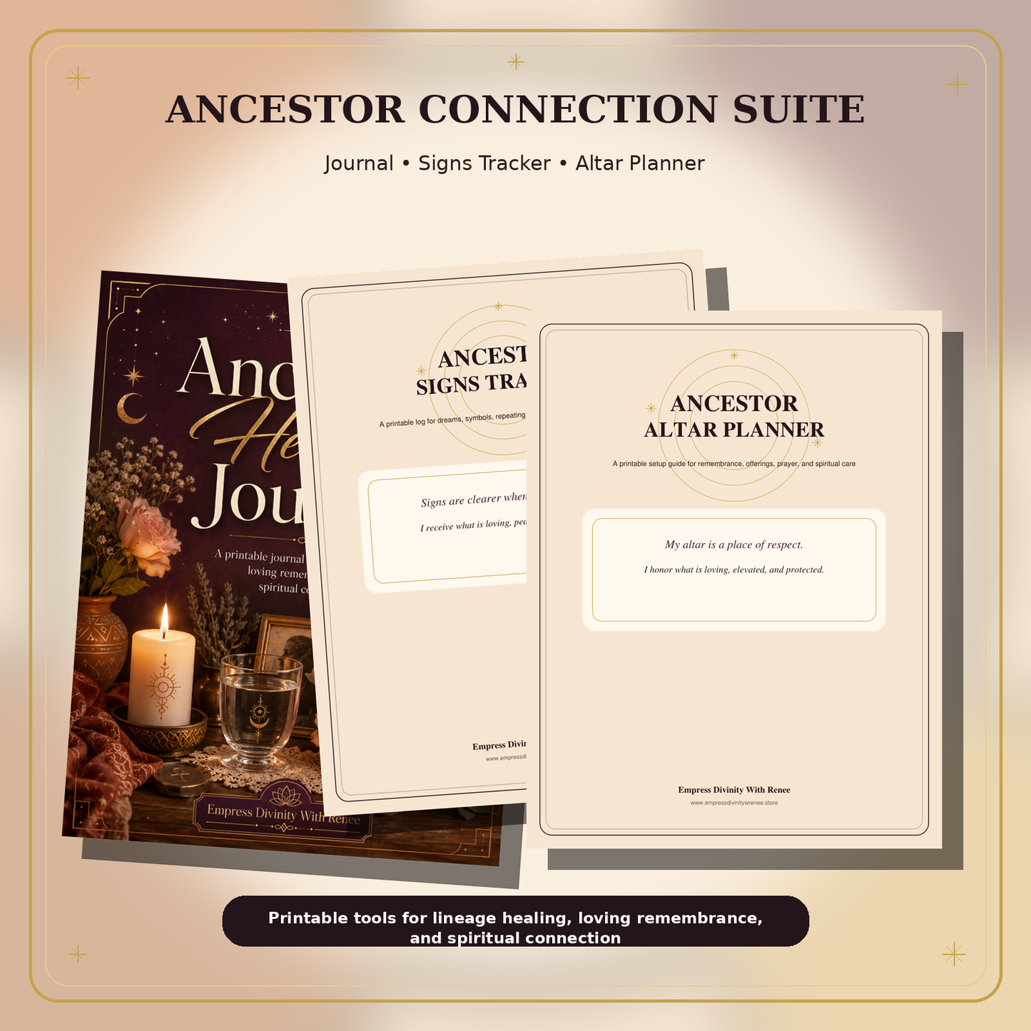 Ancestor Connection Suite digital printable bundle hero image