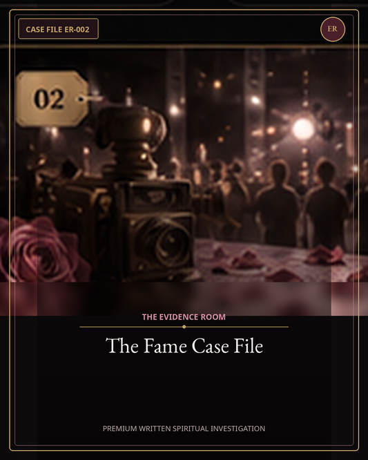 The Fame Case File — Evidence Room premium written spiritual investigation