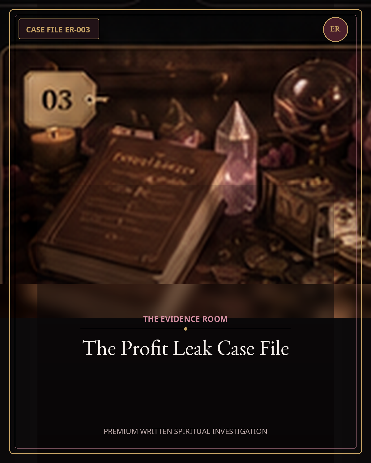 The Profit Leak Case File — Evidence Room premium written spiritual investigation