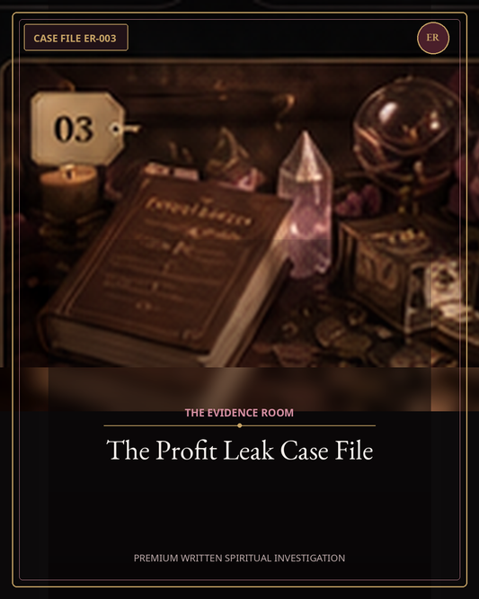 The Profit Leak Case File — Evidence Room premium written spiritual investigation