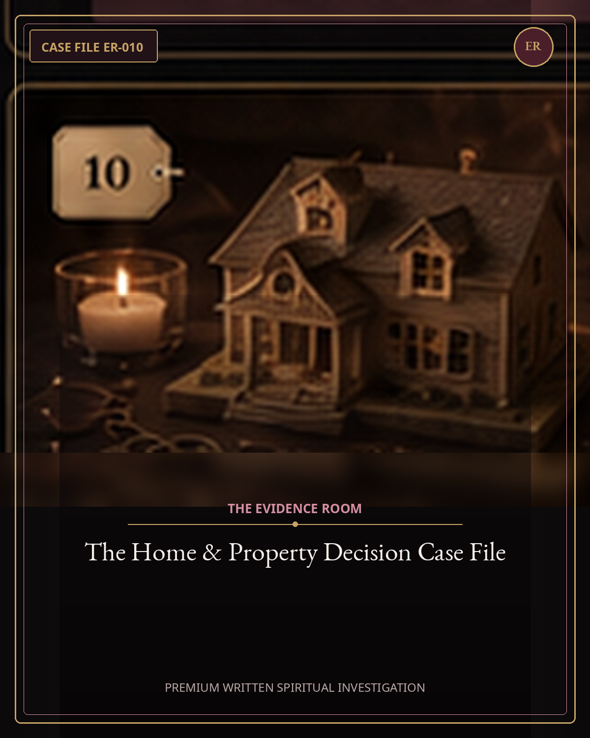 The Home and Property Decision Case File — Evidence Room premium written spiritual investigation