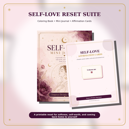 Self-Love Reset Suite digital printable bundle hero image
