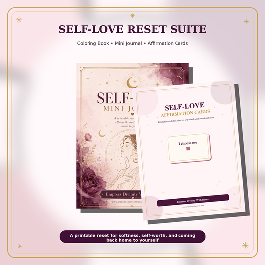 Self-Love Reset Suite digital printable bundle hero image