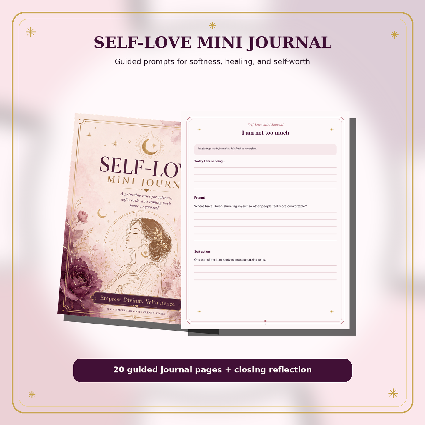 Self-Love Reset Suite mini journal preview image
