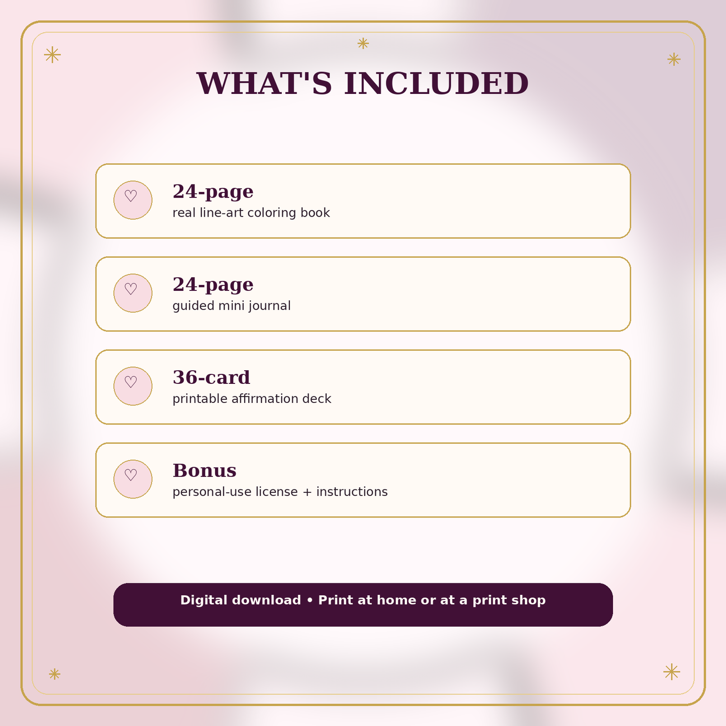 Self-Love Reset Suite what is included image