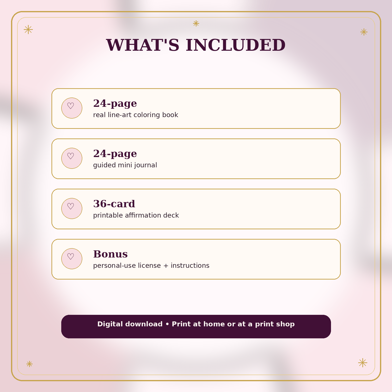 Self-Love Reset Suite what is included image