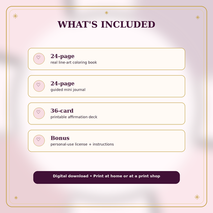 Self-Love Reset Suite what is included image